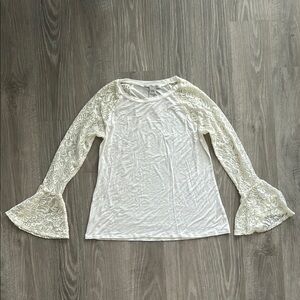 American Rag Bell Sleeve Ruffled Blouse
